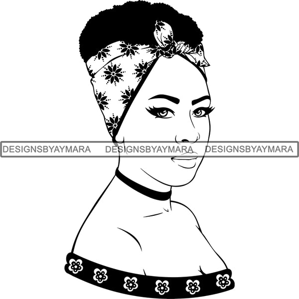 Bundle 20 Beautiful Woman Turban Head Wrap Hairstyle SVG Files For Cutting and More!