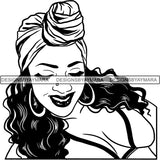 Bundle 20 Beautiful Woman Turban Head Wrap Hairstyle SVG Files For Cutting and More!