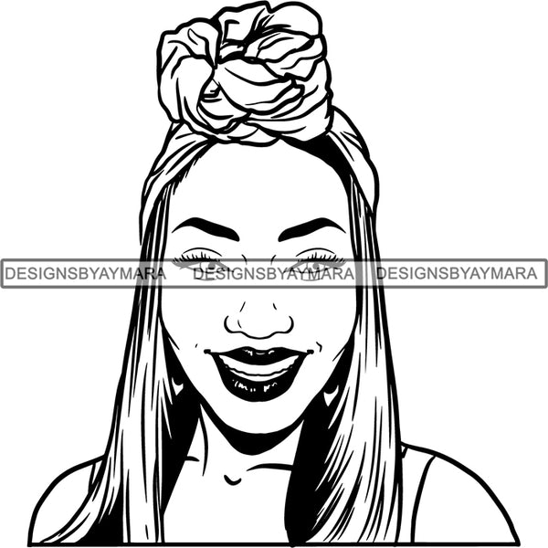 Bundle 20 Beautiful Woman Turban Head Wrap Hairstyle SVG Files For Cutting and More!