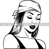 Bundle 20 Beautiful Woman Turban Head Wrap Hairstyle SVG Files For Cutting and More!