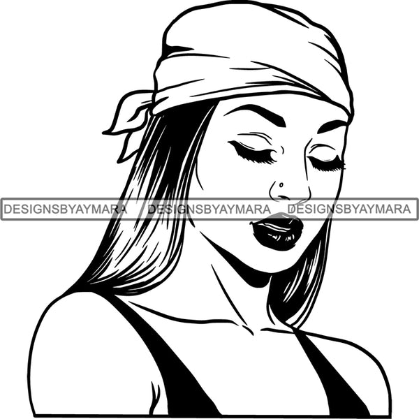 Bundle 20 Beautiful Woman Turban Head Wrap Hairstyle SVG Files For Cutting and More!