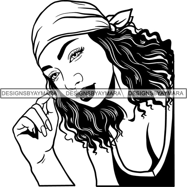 Bundle 20 Beautiful Woman Turban Head Wrap Hairstyle SVG Files For Cutting and More!