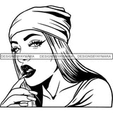 Bundle 20 Beautiful Woman Turban Head Wrap Hairstyle SVG Files For Cutting and More!