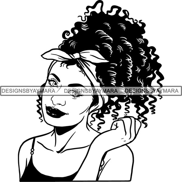 Bundle 20 Beautiful Woman Turban Head Wrap Hairstyle SVG Files For Cutting and More!