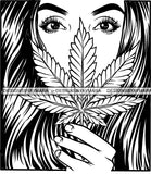 Woman Weed Leaf 420 Cannabis Hashish Grass Marijuana Dispensary Mary Jane Hemp Pot Joint Blunt Stoned High Life SVG Cutting Files