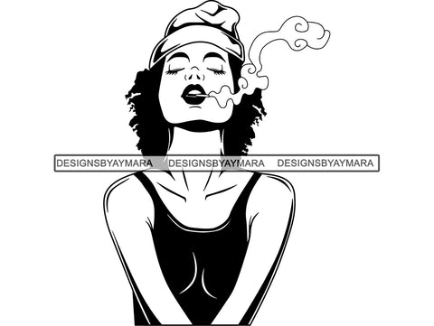 Woman Smoking Weed SVG Bong Cannabis Marijuana Blunt Join Pot 420 High Life Smoke Smoker Weed