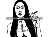Woman Smoking Weed SVG Bong Cannabis Marijuana Blunt Join Pot 420 High Life Smoke Smoker Weed