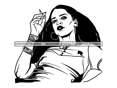 Afro Woman SVG Smoking Smoke Smoker Weed Cannabis Marijuana Blunt Join 420 High Life Woman Power Fashion Confidence Afro Puffy Hairstyle Beauty Salon Queen Diva Classy Lady  Beautiful People Princess