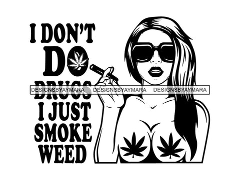 Woman Smoking Weed Smoke Smoker Marijuana Herbal Cannabis Blunt Join 420 High Life Mary Jane SVG PNG JPG EPS Vector Clipart Cutting Cut Cricut