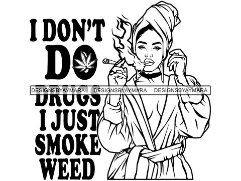 Woman Smoking Weed Smoke Smoker Marijuana Herbal Cannabis Blunt Join 420 High Life Mary Jane SVG PNG JPG EPS Vector Clipart Cutting Cut Cricut