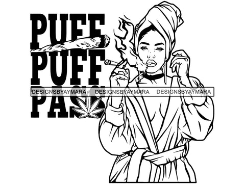 Woman Smoking Weed Smoke Smoker Marijuana Herbal Cannabis Blunt Join 420 High Life Mary Jane SVG PNG JPG EPS Vector Clipart Cutting Cut Cricut