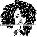 Afro Woman SVG Cut File For Silhouette and Cutting.