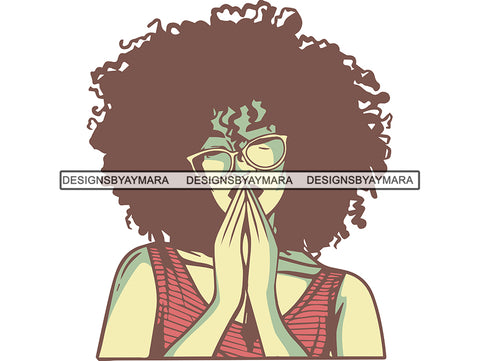 Woman Praying God Believe Religion Faith Diva Fabulous In God We Trust Life Quotes Spirit Awakening .PNG .Jpg Vector Clipart