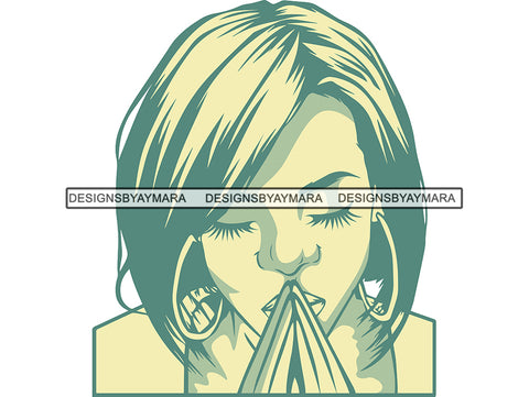 Woman Praying God Believe Religion Faith Diva Fabulous In God We Trust Life Quotes Spirit Awakening .PNG .Jpg Vector Clipart
