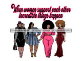 Thick Goddess Women Empower Life Quotes Freedom Nubian Melanin Afro Hairstyle Female Classy Lady .PNG .EPS .JPG Vector Clipart