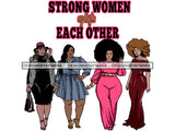 Thick Goddess Women Empower Life Quotes Freedom Nubian Melanin Afro Hairstyle Female Classy Lady .PNG .EPS .JPG Vector Clipart