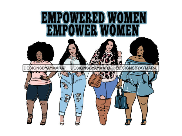 Thick Goddess Women Empower Life Quotes Freedom Nubian Melanin Afro Hairstyle Female Classy Lady .PNG .EPS .JPG Vector Clipart