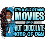 Afro Lola Christmas Hot Coffee Winter Santa Quotes .SVG Cutting Files For Silhouette and Cricut and More!