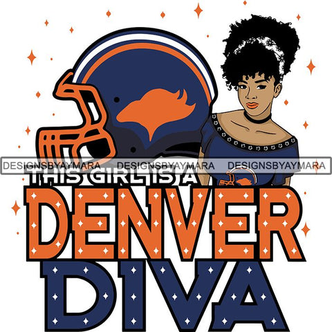 Denver Diva Football Team SVG Cutting Files For Silhouette Cricut and More