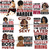 Bundle 9 Strong Successful Afro Woman Quotes .SVG Cutting Files For Silhouette Cricut and More