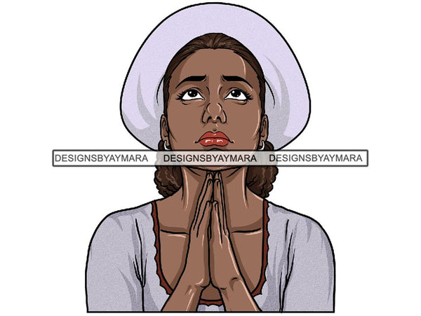 Classy Lady Praying God .PNG .JPG .SVG Clipart Perfect For Printing Not For Cutting