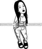 Fashion Girl Afro Woman Melanin Popping Ebony Queen .SVG Cutting Files