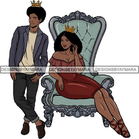 King and Queen Rey Reina Couple Life Goals PNG Print Files Not For Cutting