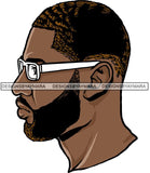 Attractive Black Man Bearded Hipster Model Fashion Male Guy Hombre Masculino Guapo Stylish Close-up Sexy Macho Manly SVG Files For Cutting