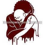 Sensual African Couple Silhouette Goddess Safari Africa Nature Exotic Culture SVG Cutting Files.