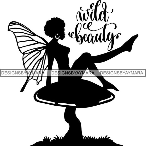 Afro Fairy Fantasy Magic SVG Cut Files For Silhouette and Cricut