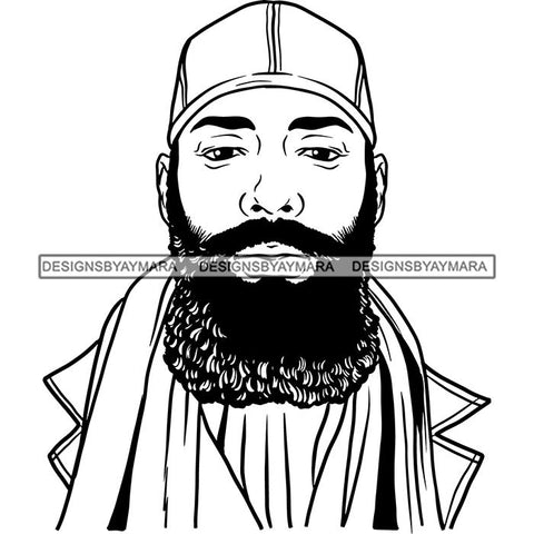 Attractive Man Bearded Hipster Model Fashion Male Guy Stylish Mustache Close-up Sexy Macho Manly SVG Files For Cutting