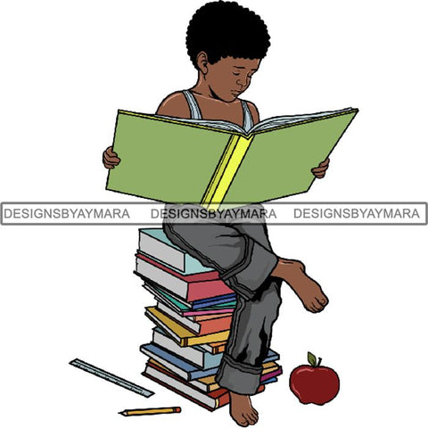 Back to School Kid Student Education Supplies .PNG Print File Not For Cutting