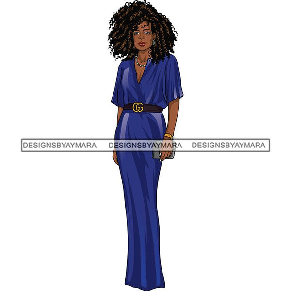 Bundle 6 Classy Afro Woman African American Goddess SVG PNG JPG Cutting Files