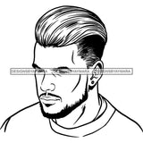 Attractive Man Bearded Hipster Model Fashion Male Guy Stylish Mustache Close-up Sexy Macho Manly SVG Files For Cutting