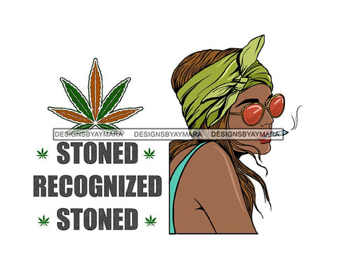 Woman Smoking Pot Joint Blunt Stoned High Life Weed Leaf Marijuana Grass Relax Chill SVG Cutting Files