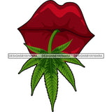 Weed Leaf Sexy Lips Cannabis Medical Marijuana Joint Blunt High Life SVG Cutting Files