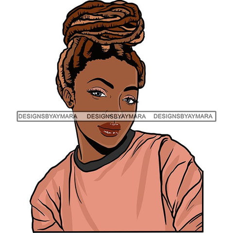 Afro Woman Braids Dreadlocks Sister-Locks Dreads Locks Hairstyle .SVG Cut Files For Silhouette and Cricut