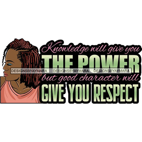 Afro Beautiful Classy Lady Educated Successful Woman Life Quotes SVG Files For Cutting and More!