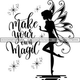 Afro Fairy Fantasy Magic SVG Cut Files For Silhouette and Cricut