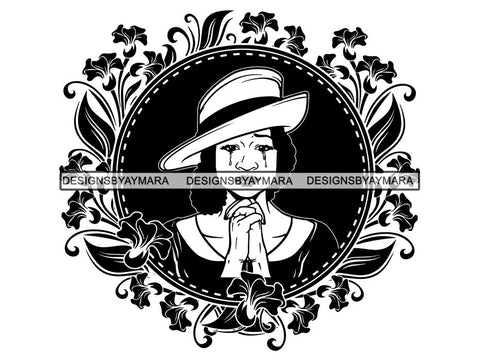 Classy Lady Praying God SVG Cut Files For Silhouette Cricut and More.