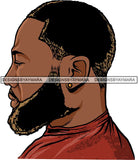 Attractive Black Man Bearded Hipster Model Fashion Male Guy Hombre Masculino Guapo Stylish Close-up Sexy Macho Manly SVG Files For Cutting