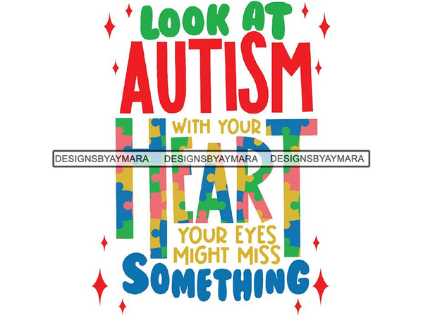 Autism Awareness Quotes PNG File For Print