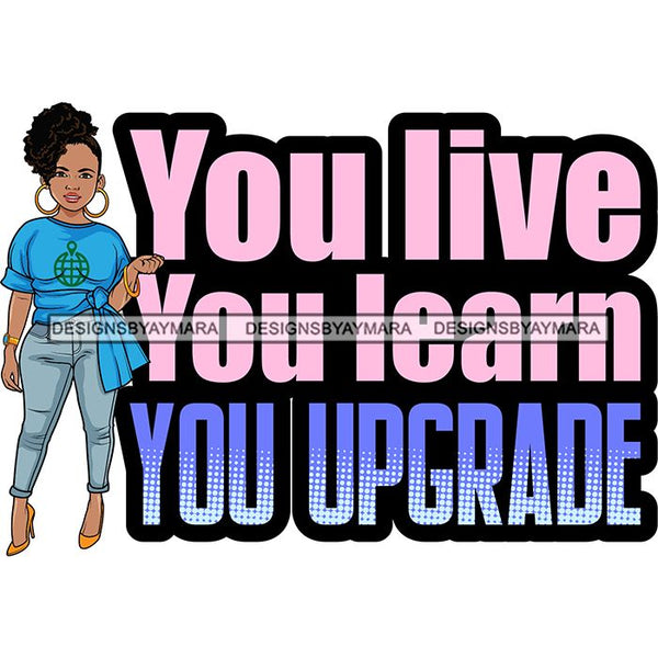 Afro Lola Boss Confident Classy Lady Life Quotes SVG Cutting Files For Silhouette Cricut and More