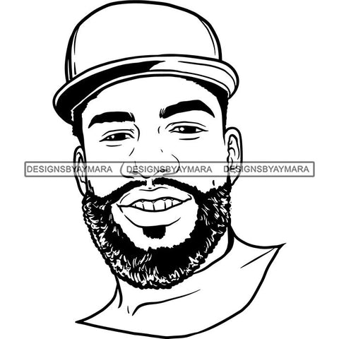 Attractive Man Bearded Hipster Model Fashion Male Guy Stylish Mustache Close-up Sexy Macho Manly SVG Files For Cutting