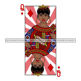 Afro Queen Lola Ace Casino Design Blackjack Poker Gambling Crown Royal SVG Cutting Files For Silhouette Cricut and More!