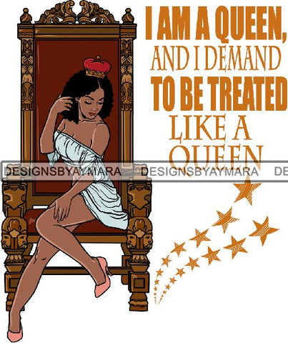 Afro Queen Goddess Melanin Nubian Glamour .PNG Print Files Not For Cutting