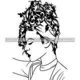 Afro Lady Black Goddess Melanin Turban Head-wrap Dark Latina Morena SVG Files For Cutting and More!