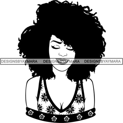 Afro Latina Woman SVG Cutting Files For Silhouette Cricut and More