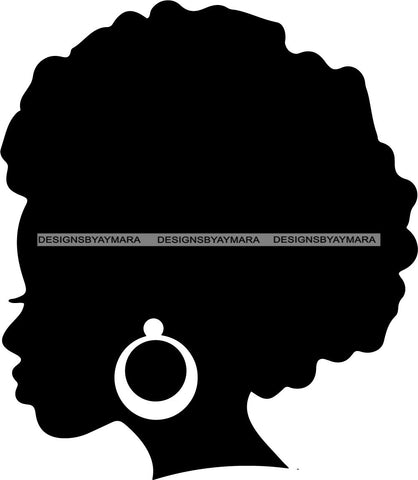Afro Black Woman Mermaid Aquatic Creature  SVG Cutting File For Silhouette and Cricut