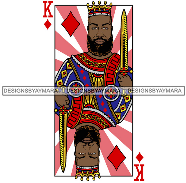 Ace King Man Royalty Blackjack Casino Card Game Attractive Black Man Bearded Hipster Male Guy Hombre Macho Manly SVG Files For Cutting